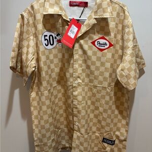 Peanuts Beige Checkered Shirt with Snoopy Patch
